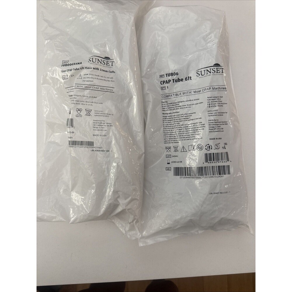 Sunset HCS Extra Long Flexible Tubing for CPAP/BiPAP 6 Foot